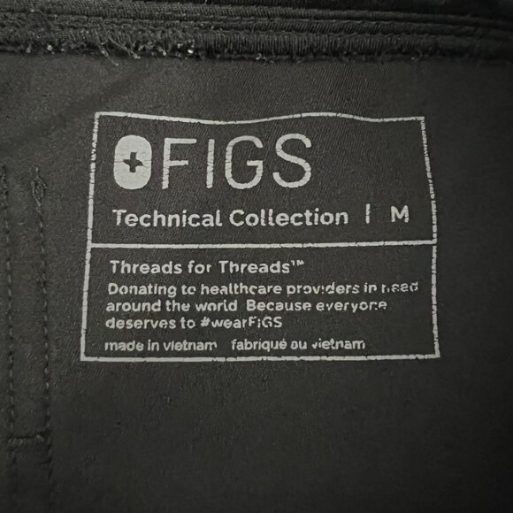 Figs Scrub Pants Women's Medium Black Zamora Jogger Medical Nursing Healthcare - Picture 8 of 16